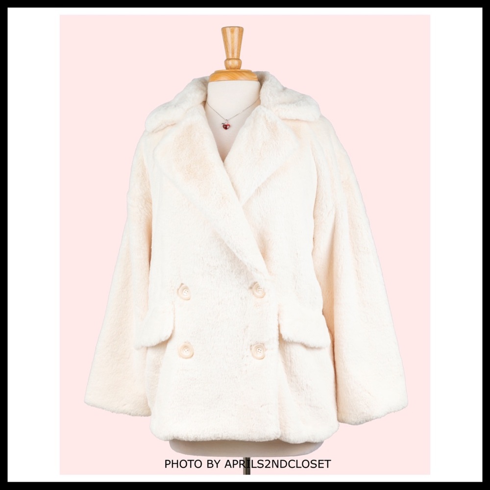 FREE PEOPLE JACKET TEDDY COAT FAUX FUR JACKET A2C - Picture 2 of 16